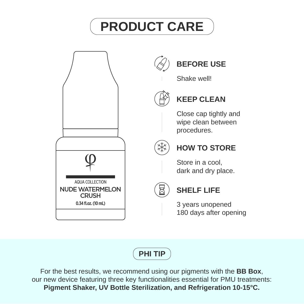 Nude Watermelon Crush PMU pigment 10ml