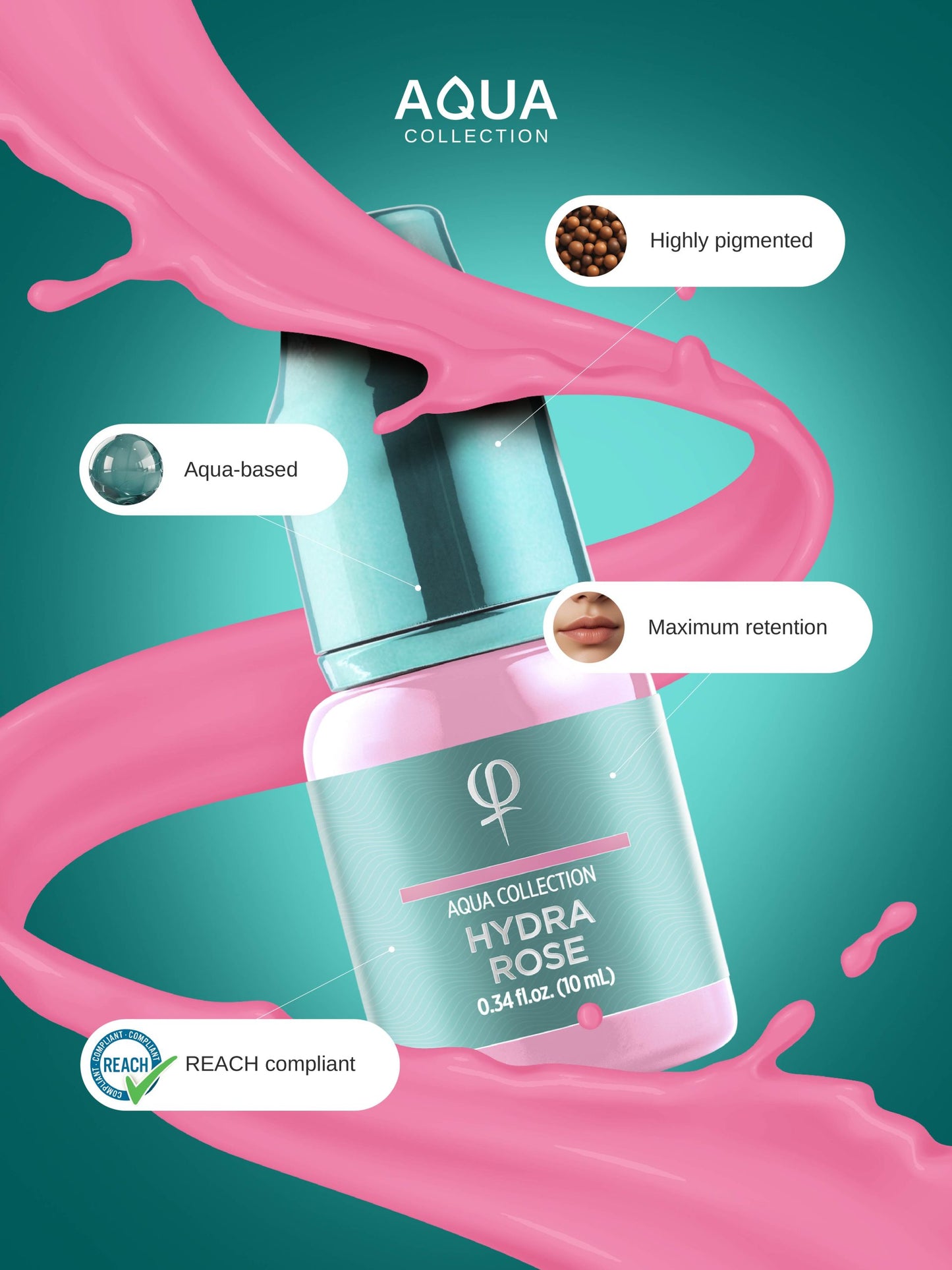 Hydra Rose PMU pigment 10ml