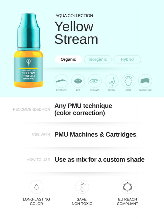 Yellow Stream PMU pigment 10ml