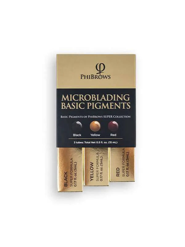 PhiBrows Microblading Basic Pigment Collection SUPER Set 3 pcs