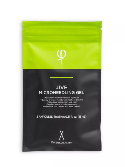 PhiLings Jive Microneedling Gel Hyaluronic Acid 1 Fl Oz (30ml) 2 x 5 Ampoules Phi Academy