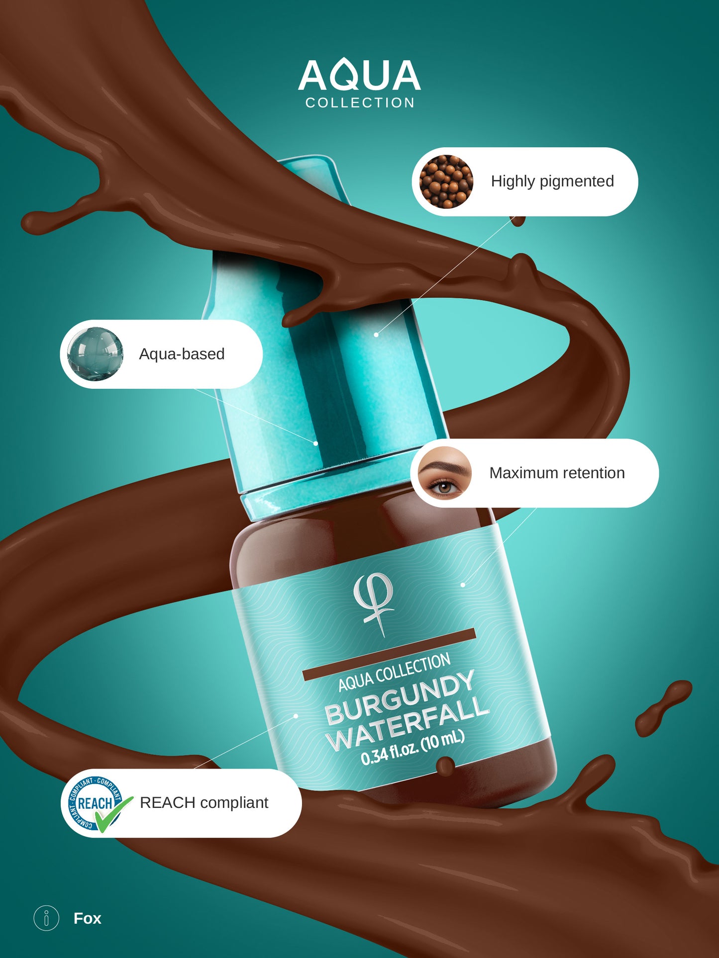 Burgundy Waterfall PMU Pigment 10ml