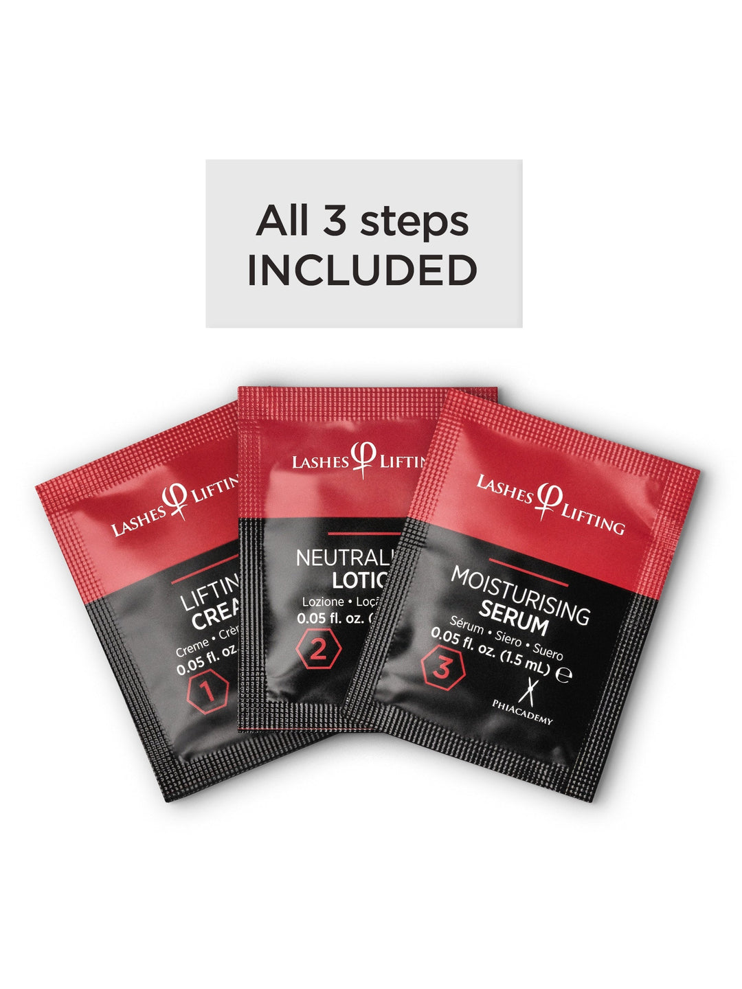 Lashes Lifting Sachet Set (All 3 Steps)