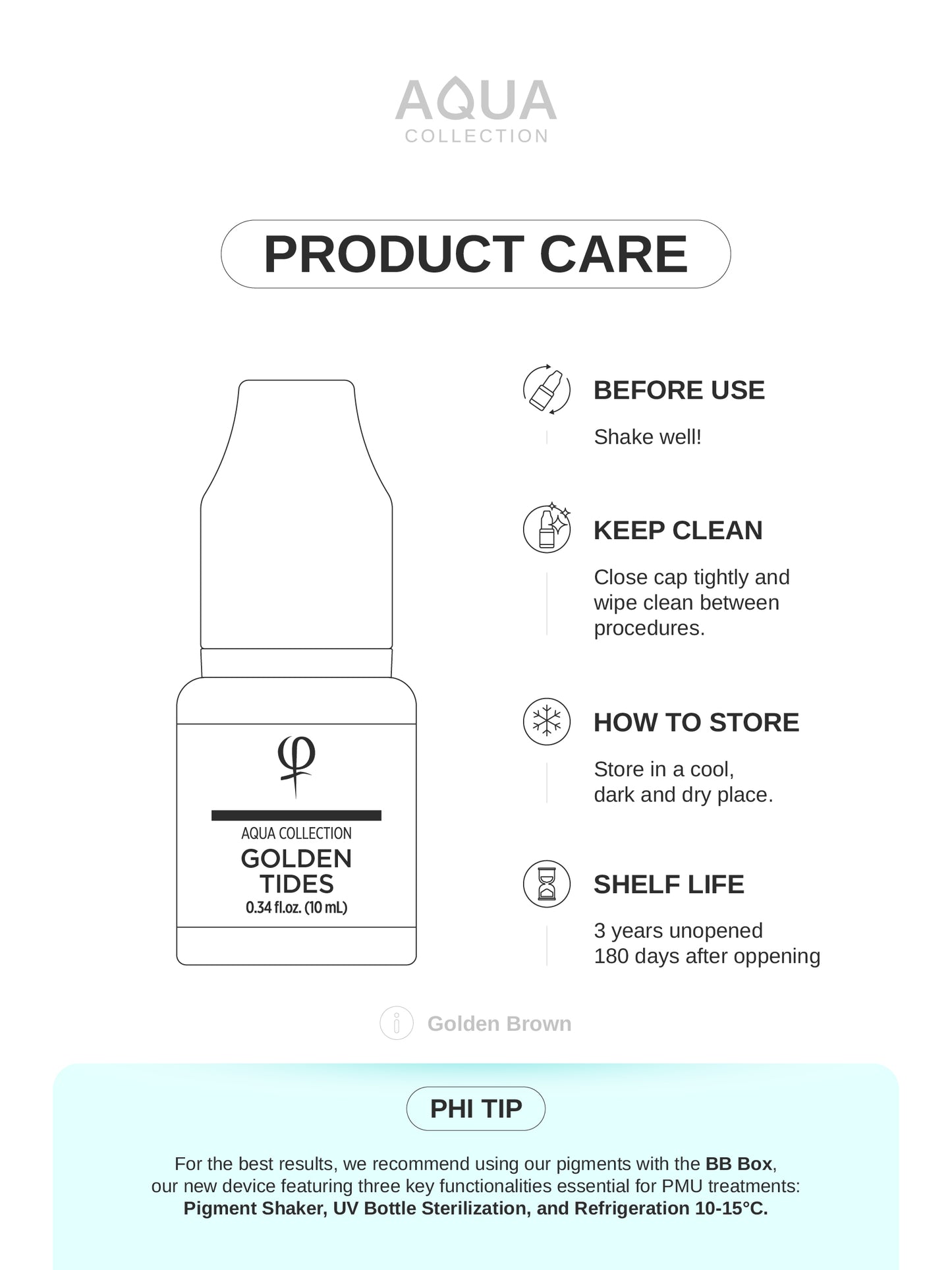 Golden Tides PMU Pigment 10ml