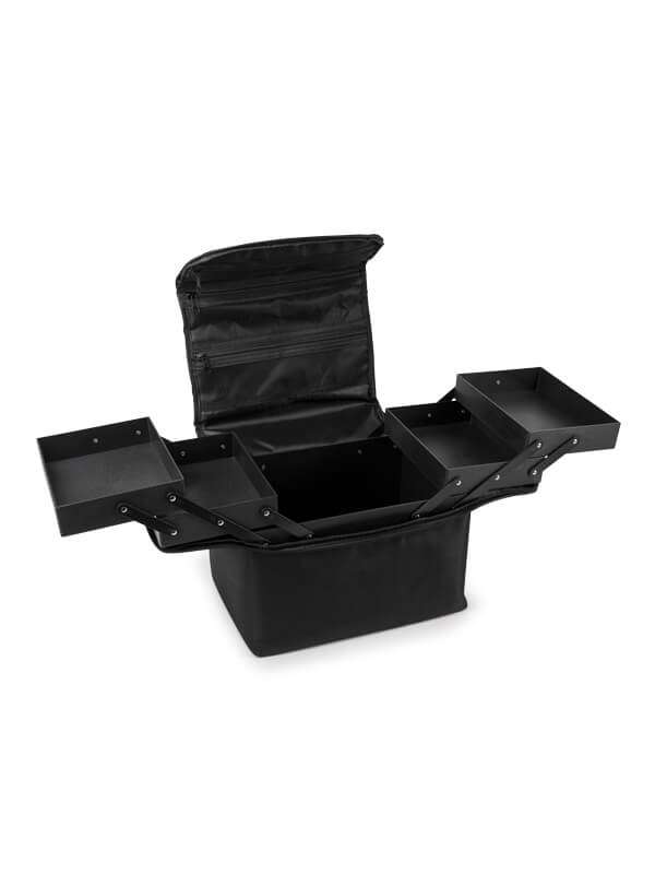 Phi Cosmetic Case – Permanent Makeup Train Case Portable Bag – 5 Tray Organizer (Black) Phi Academy