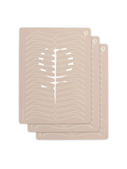 Phi Microblading & PMU Practising Latex Printed Shape and Outlines 3 Count Phi Academy