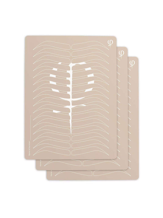 Phi Microblading & PMU Practising Latex Printed Shape and Outlines 3 Count Phi Academy