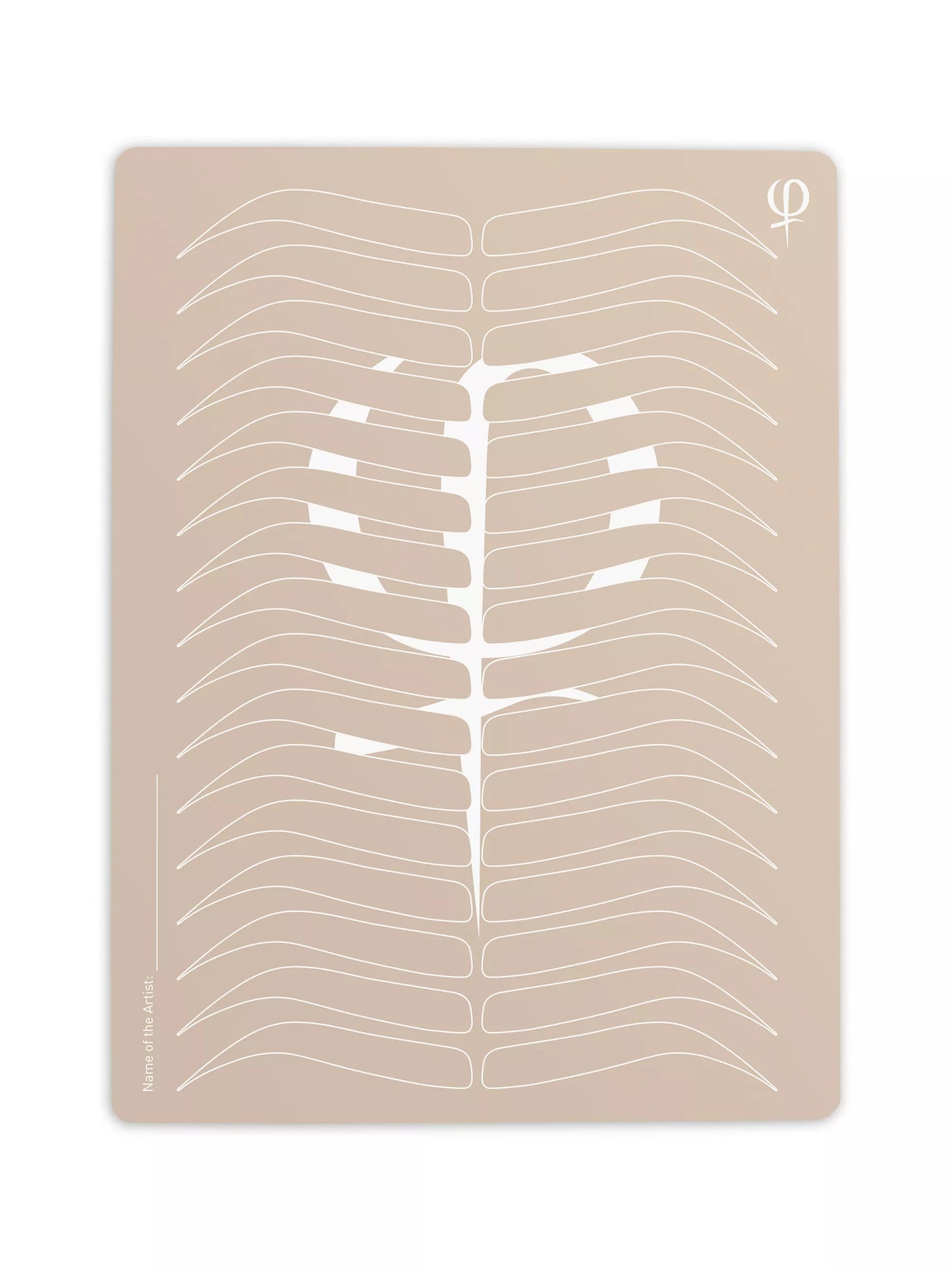 Phi Microblading & PMU Practising Latex Printed Shape and Outlines 3 Count Phi Academy