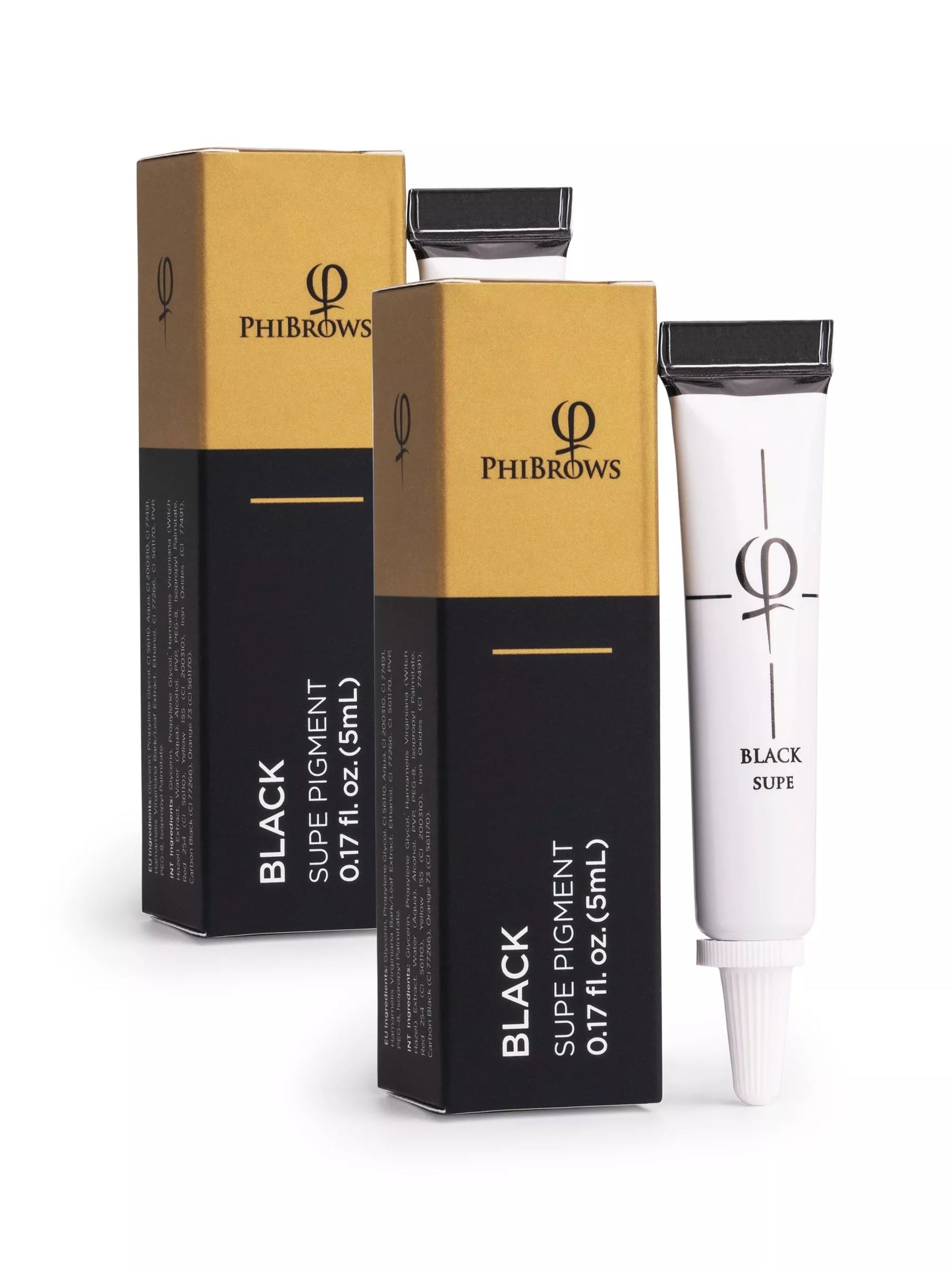 PhiBrows Black SUPE Pigment 5ml - 2pcs
