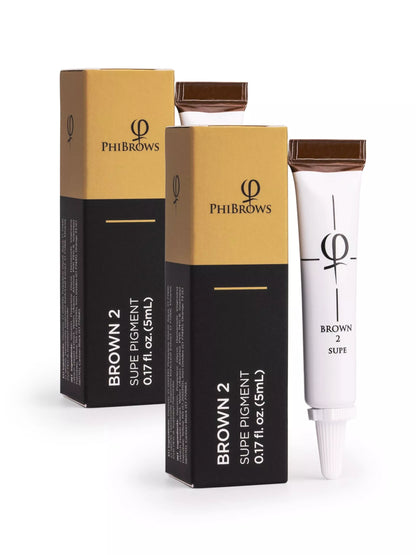 PhiBrows Brown 2 SUPE Pigment 5ml - 2pcs