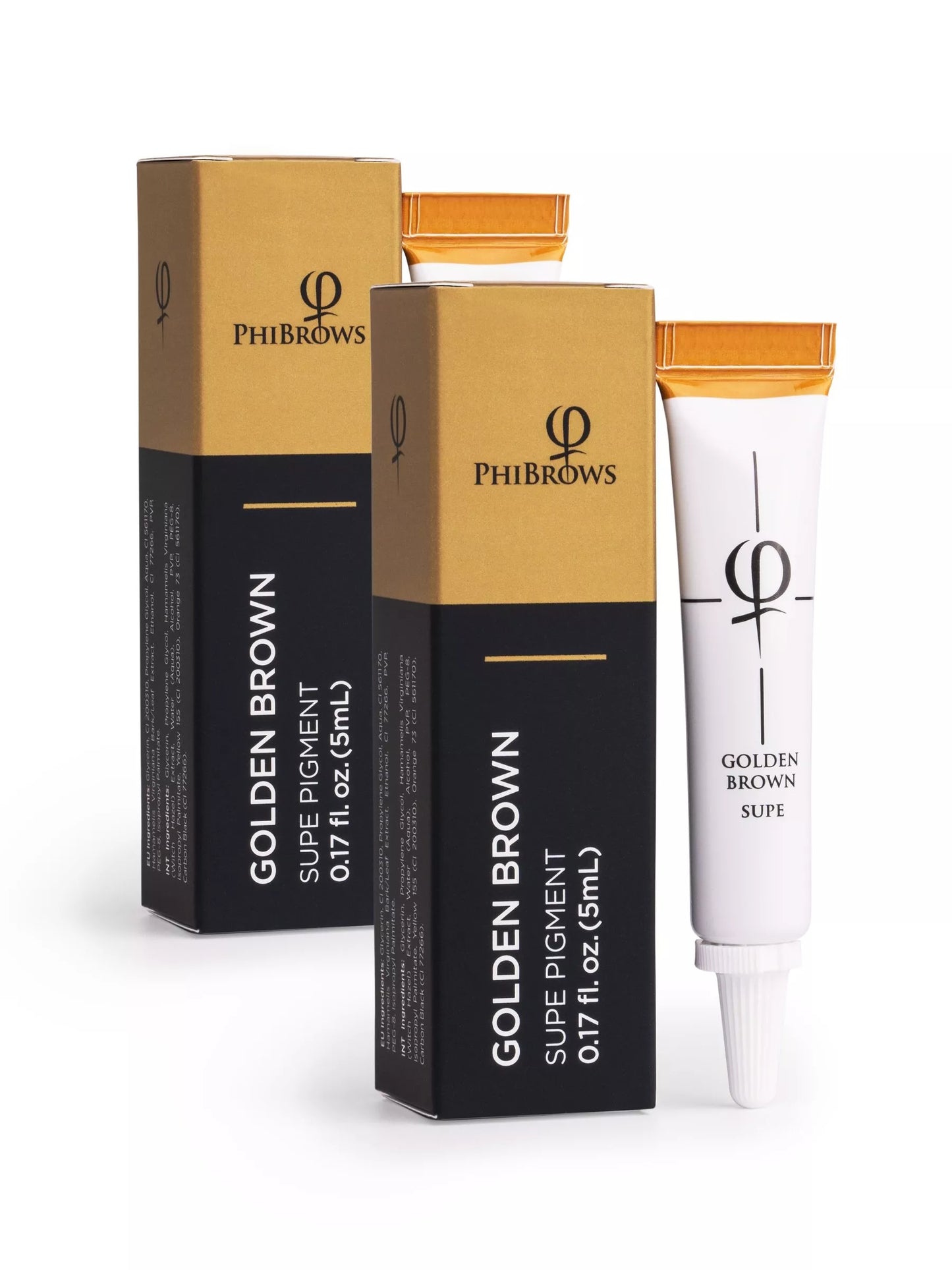 PhiBrows Golden Brown SUPE Pigment 5ml - 2pcs