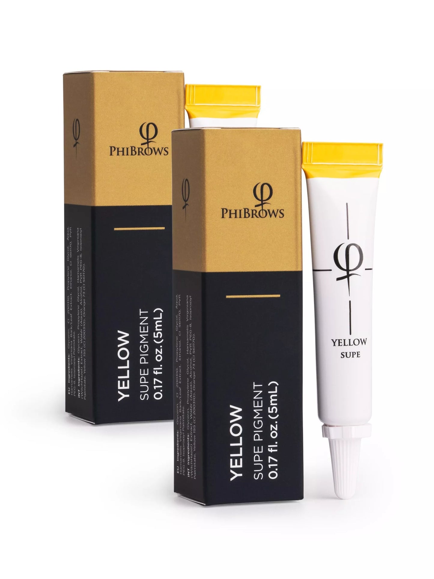 PhiBrows Yellow SUPE Pigment 5ml - 2pcs