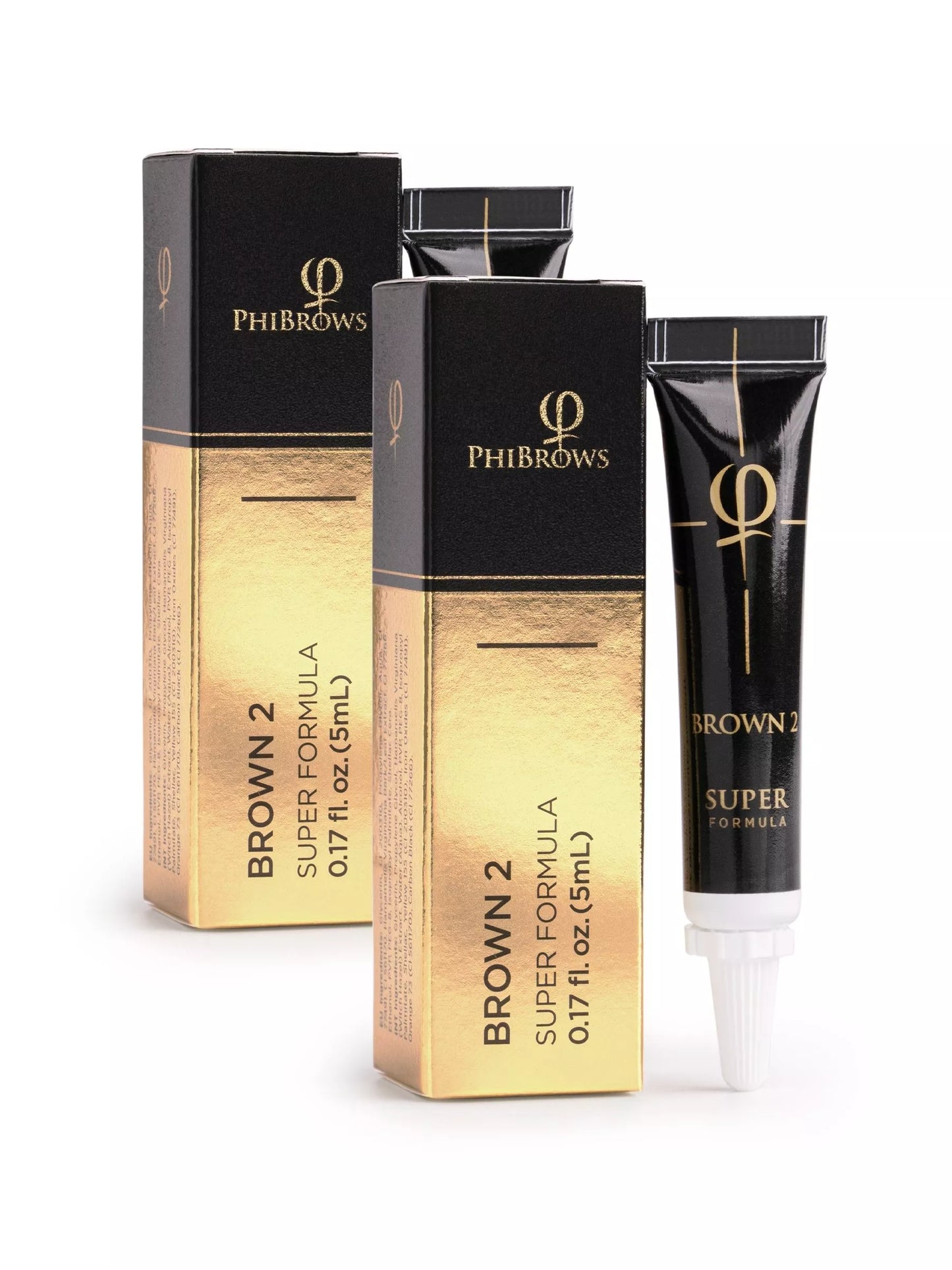 Brown 2 PhiBrows SUPER Pigment 5ml - 2pcs