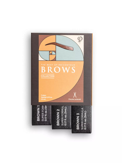 PhiContour SUPER Pigment PowderBrows Collection Set – 3 x Eyebrow Pigment 5ml