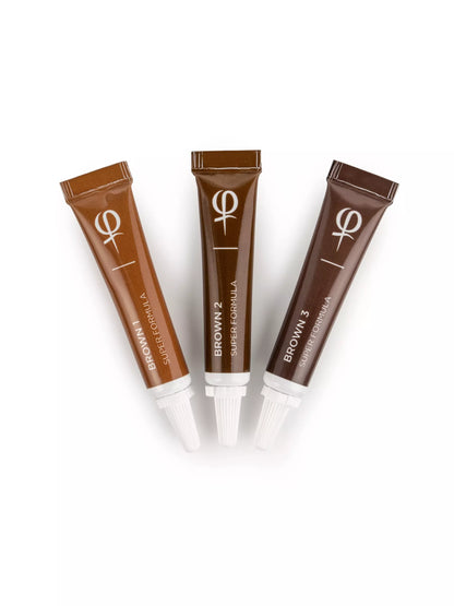 PhiContour SUPER Pigment PowderBrows Collection Set – 3 x Eyebrow Pigment 5ml